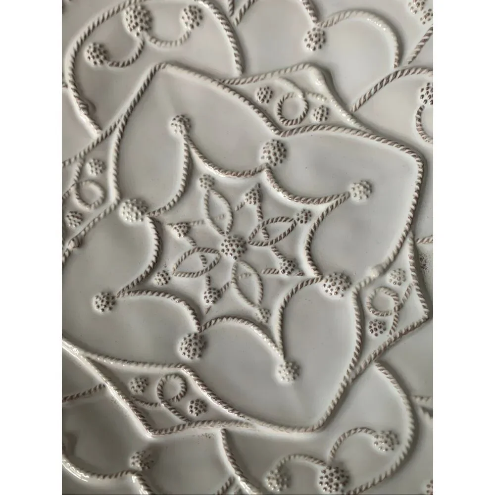 JULISKA JARDINS DU MONDE WHITEWASH CHARGER PLATE PLATTER -DISCONTINUED